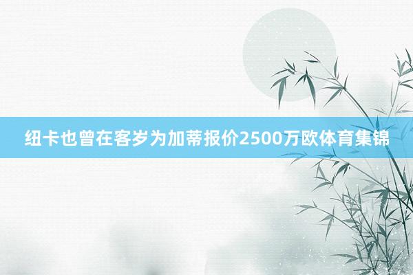 纽卡也曾在客岁为加蒂报价2500万欧体育集锦