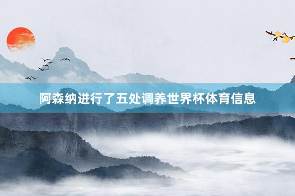阿森纳进行了五处调养世界杯体育信息