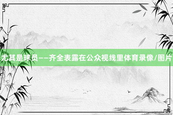 尤其是球员——齐全表露在公众视线里体育录像/图片