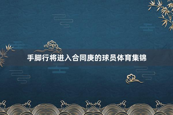 手脚行将进入合同庚的球员体育集锦