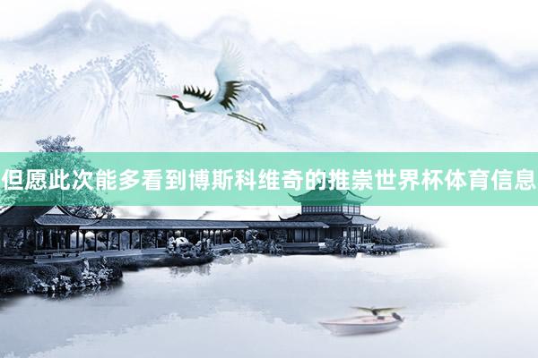 但愿此次能多看到博斯科维奇的推崇世界杯体育信息