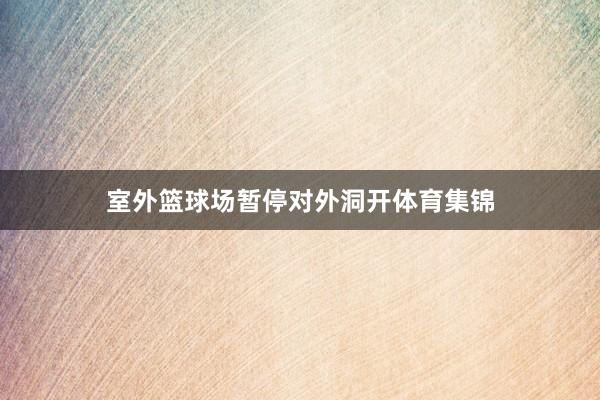 室外篮球场暂停对外洞开体育集锦