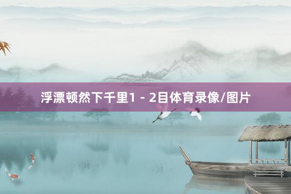 浮漂顿然下千里1 - 2目体育录像/图片