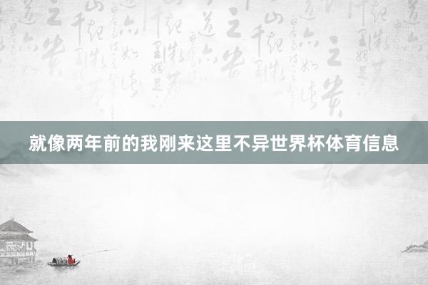 就像两年前的我刚来这里不异世界杯体育信息