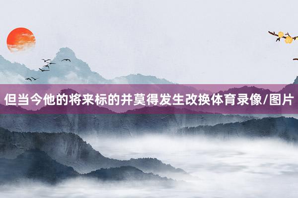 但当今他的将来标的并莫得发生改换体育录像/图片
