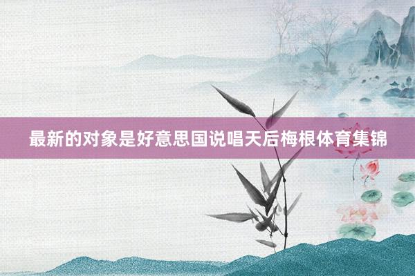 最新的对象是好意思国说唱天后梅根体育集锦