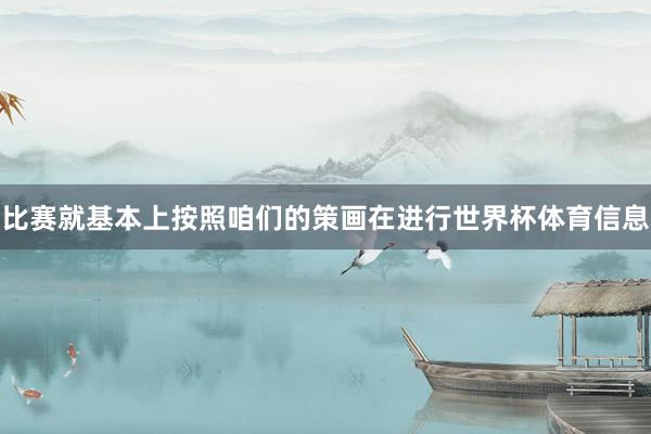 比赛就基本上按照咱们的策画在进行世界杯体育信息