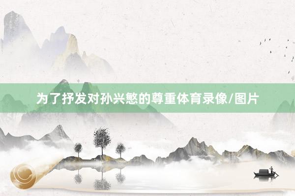 为了抒发对孙兴慜的尊重体育录像/图片