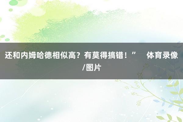 还和内姆哈德相似高？有莫得搞错！”    体育录像/图片