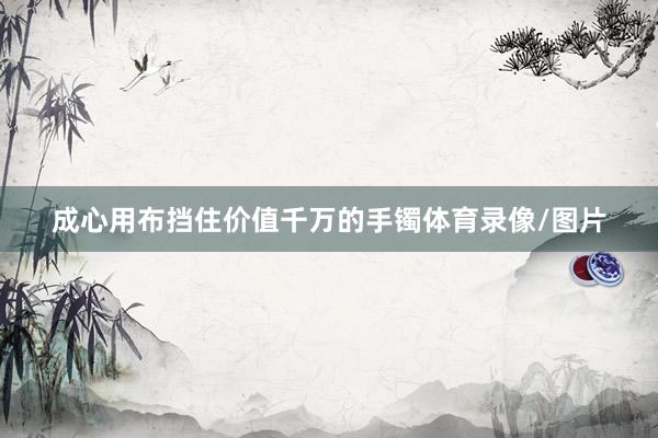 成心用布挡住价值千万的手镯体育录像/图片