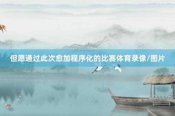 但愿通过此次愈加程序化的比赛体育录像/图片