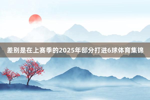 差别是在上赛季的2025年部分打进6球体育集锦