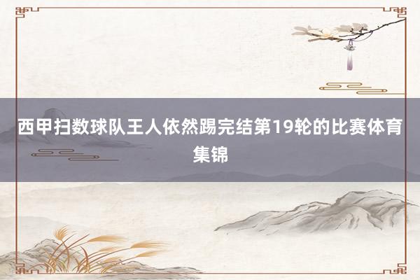 西甲扫数球队王人依然踢完结第19轮的比赛体育集锦