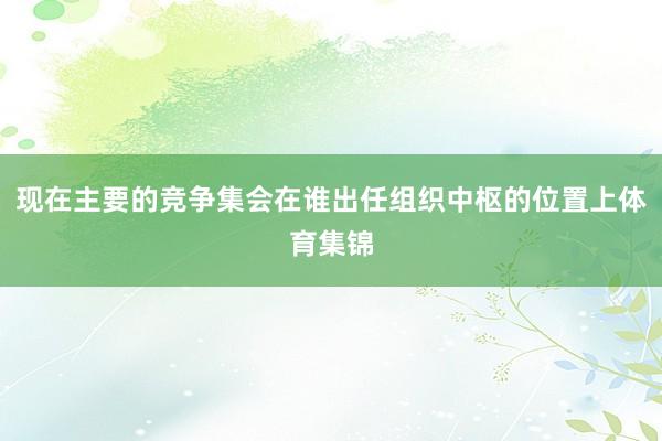 现在主要的竞争集会在谁出任组织中枢的位置上体育集锦