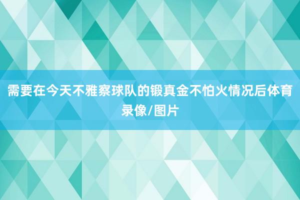 需要在今天不雅察球队的锻真金不怕火情况后体育录像/图片