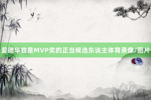 爱德华兹是MVP奖的正当候选东谈主体育录像/图片