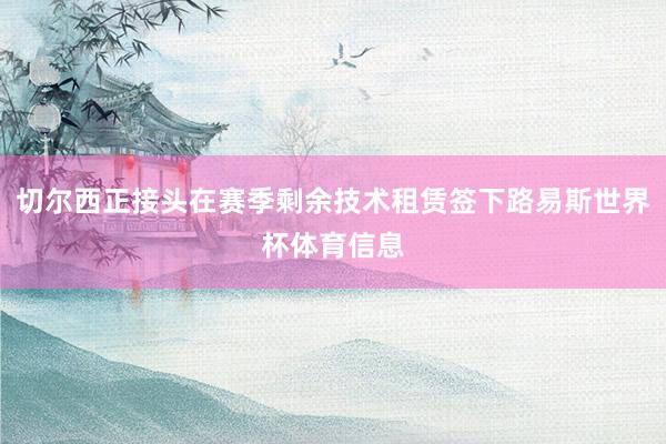 切尔西正接头在赛季剩余技术租赁签下路易斯世界杯体育信息