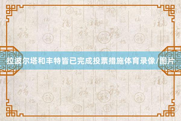 拉波尔塔和丰特皆已完成投票措施体育录像/图片