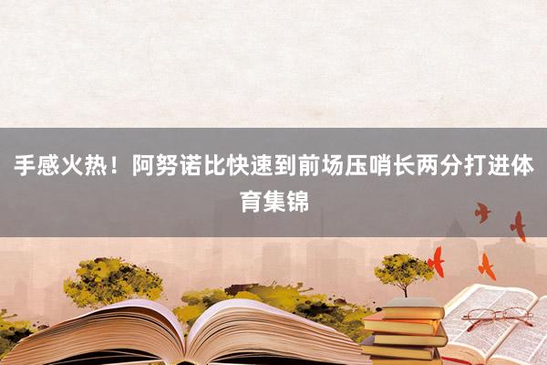 手感火热！阿努诺比快速到前场压哨长两分打进体育集锦