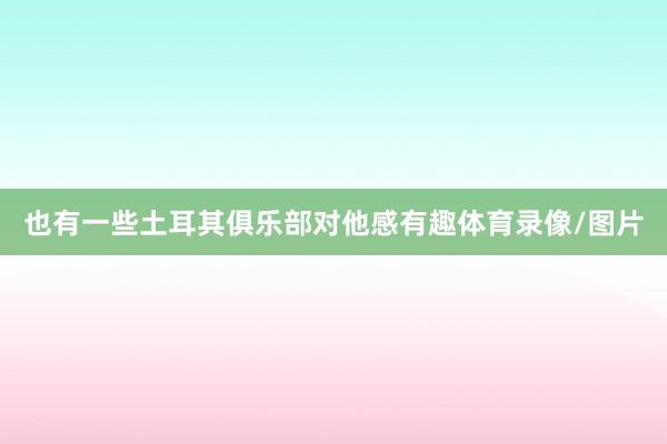 也有一些土耳其俱乐部对他感有趣体育录像/图片